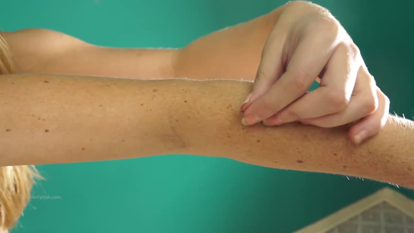 Julie Checks Out Madison's Hairy Arms