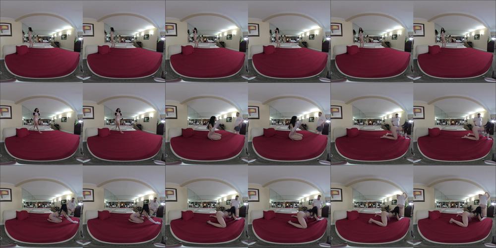 VR 3D 1 MIN PREVIEW Kaitlyn Fucks 3 Guys