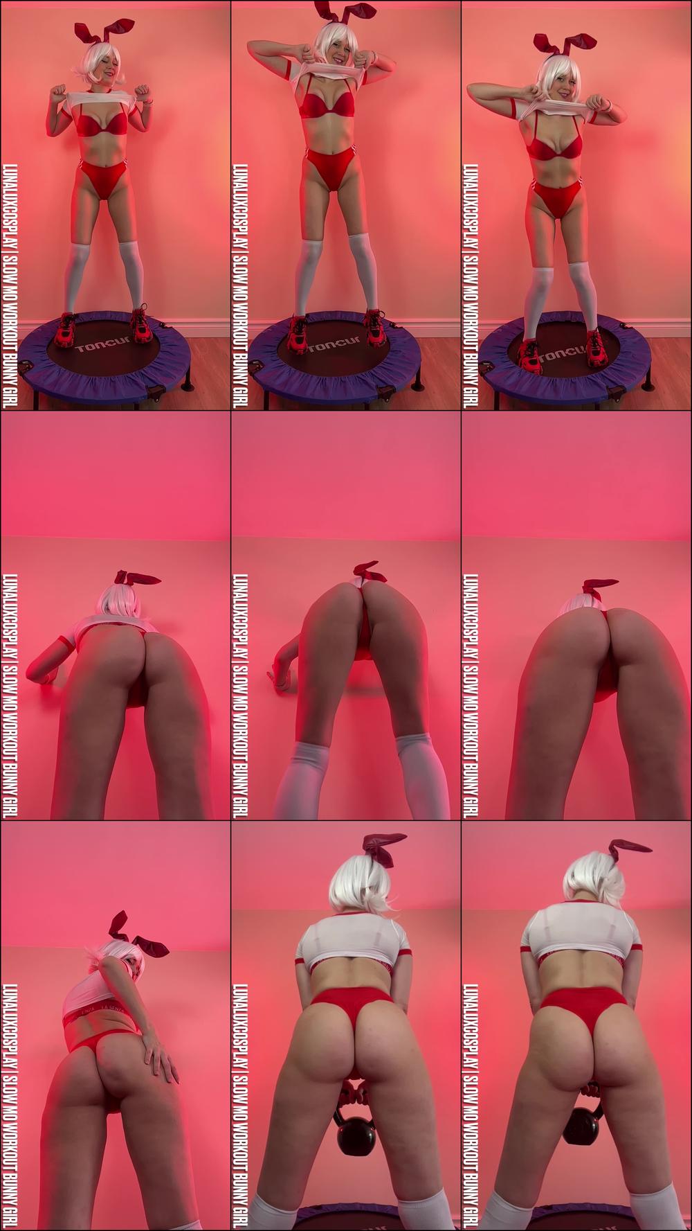Bunny Girl Slow Motion Jiggles & Bounces