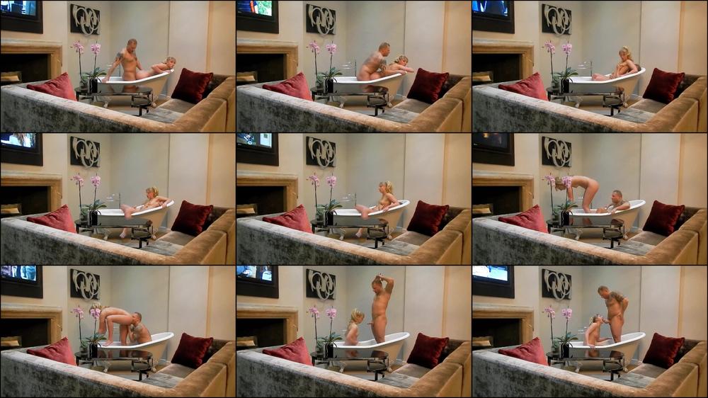 I Pretty Blonde Teen) Get Fucked  Bareback in the Bath