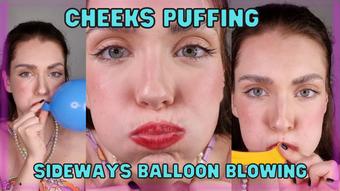 Balloon Blowing and Cheeks Puffing - August 12, 2022 (WetSchoolGirl)