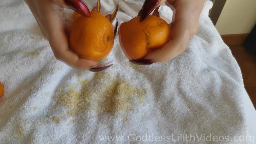 Goddess Lilith Orange Destruction With My Long Nails