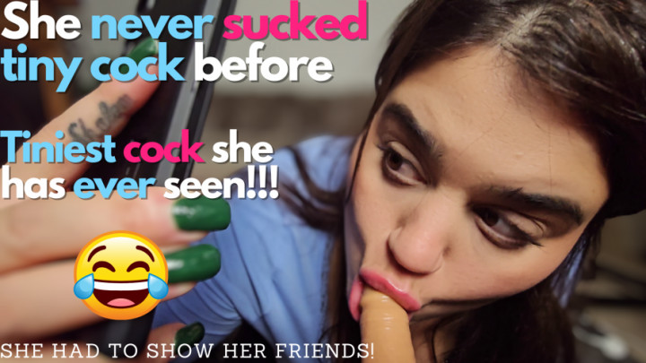 Extreme humiliation while getting your tiny cock sucked