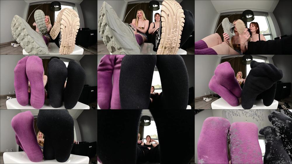 Amateur soles giantess and footjobs - Post Work Shoe Smelling And Sock Worship With Goddess Charlie And Brookyln Bully! - Mp4
