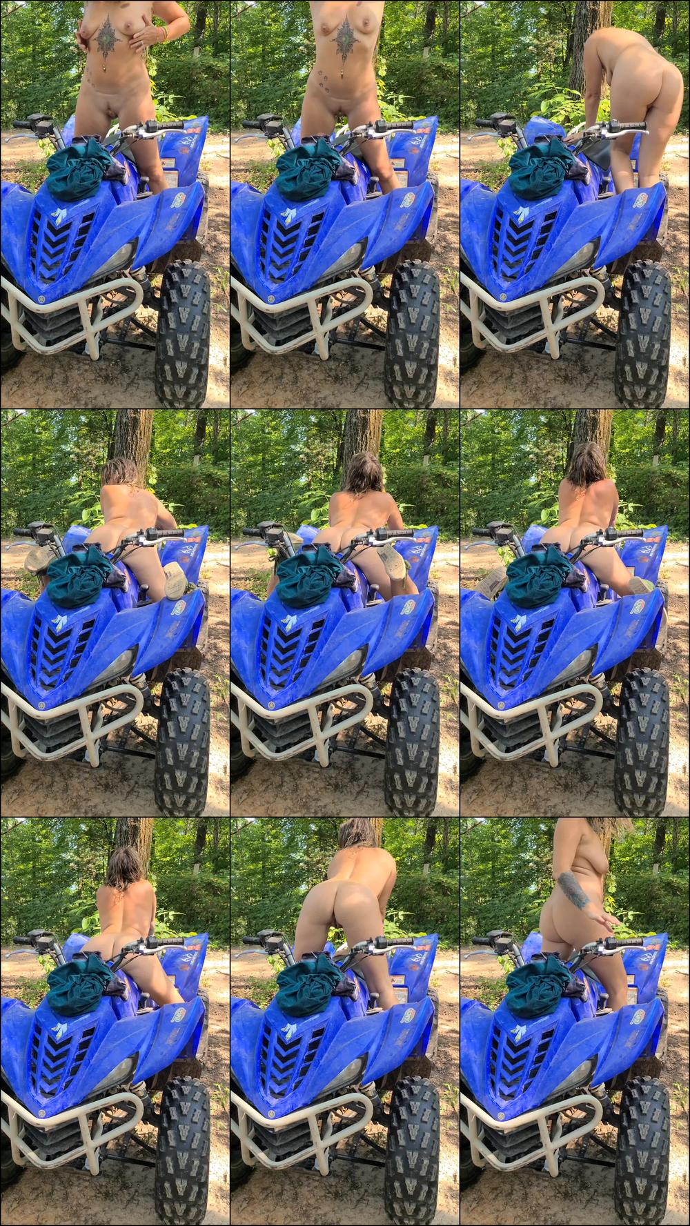 Squatting on Trail Hard Streaming Pee