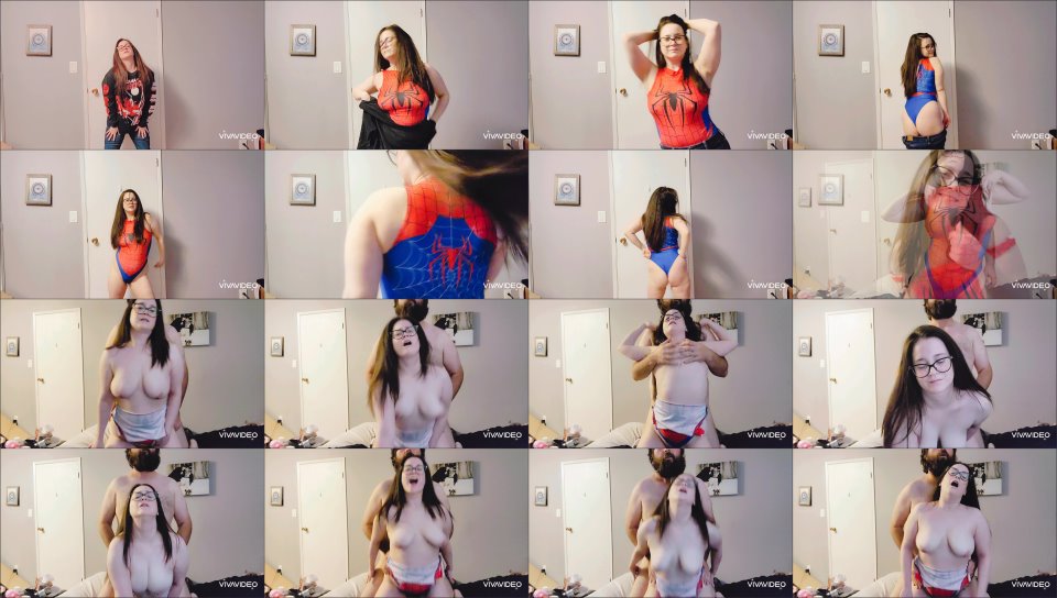 Caityfoxx Stripping And Fucking As Spider Woman
