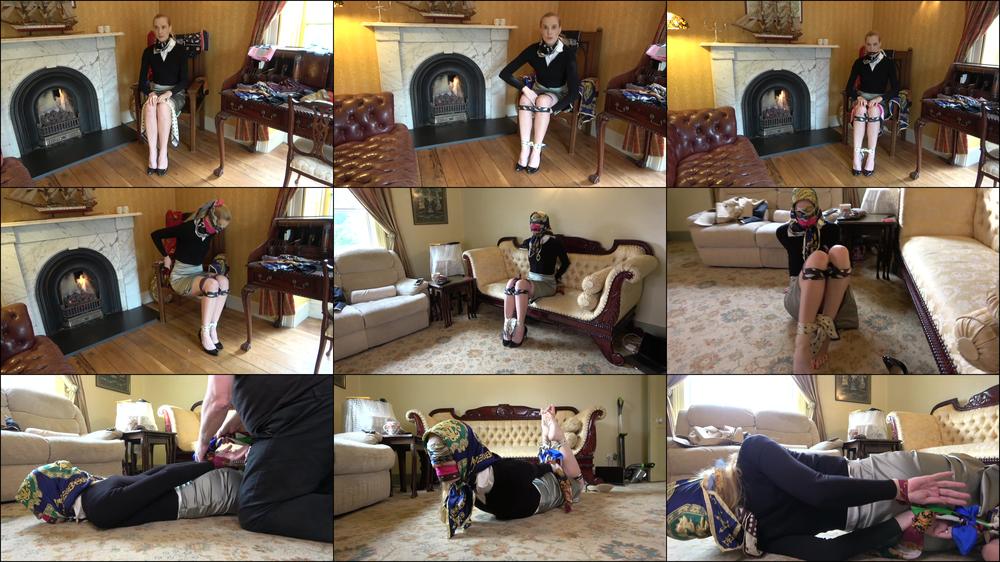 Ariel Anderssen Scarf Saleswoman Hogtied Gagged