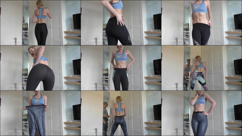 Trying on gym leggings - March 28, 2019