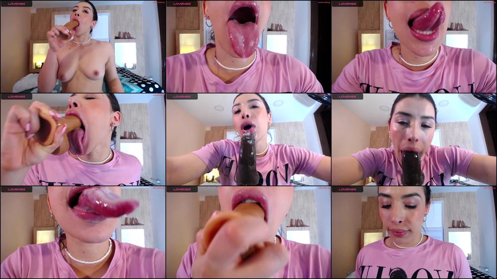 Slippery Dildo Enchantment: Blonde's Tongue-Lashing Delight