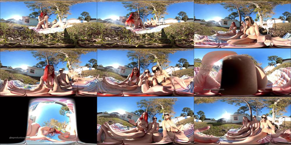 VR360 - 3 Sexy Giantess Catch You Spying Outdoors