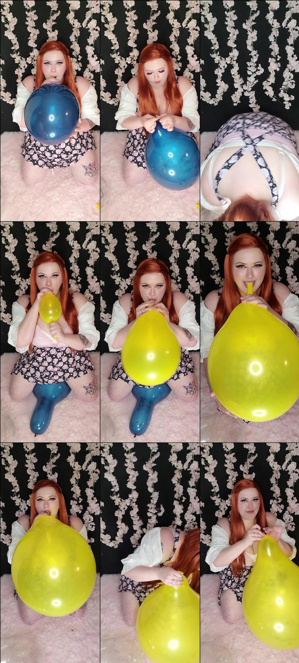 Ginger BBW S2P and Blows Big Balloons - March 04, 2022