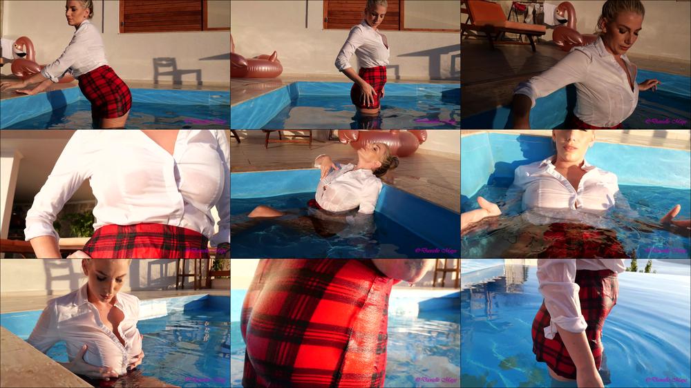 Wet Schoolgirl In Pool - February 07, 2019
