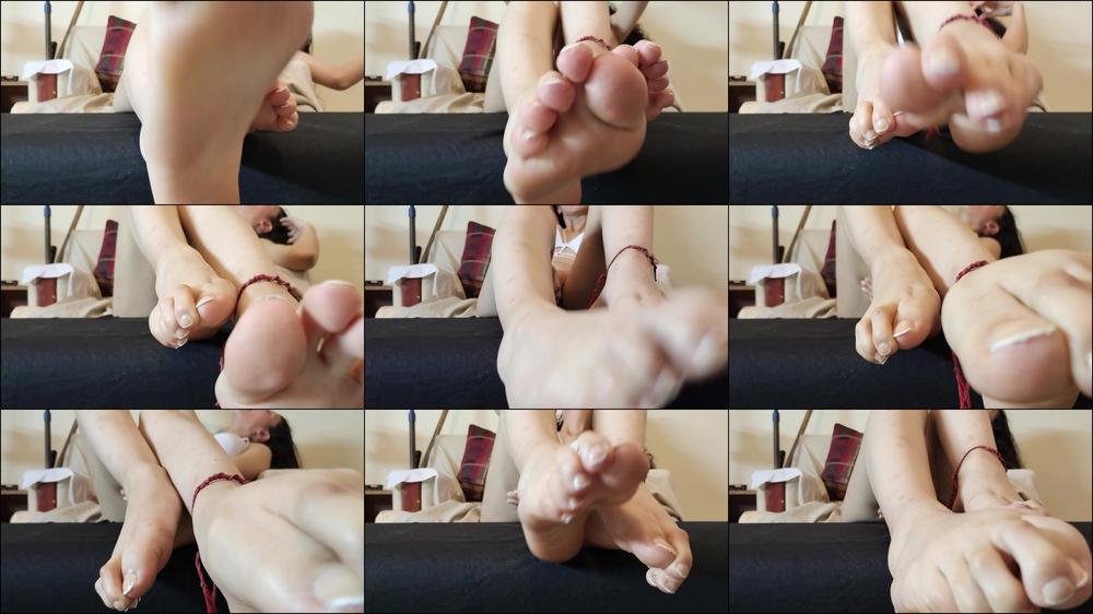 CLOSE FEET POV AND WORSHIP HUMILIATION, WITH FRENCH PEDI