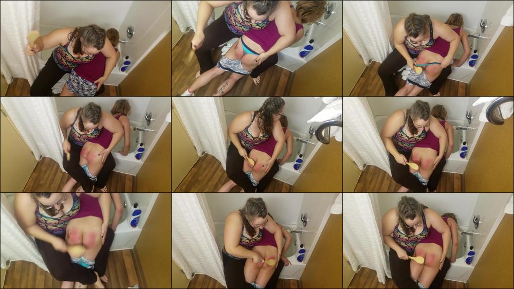 Spanked for using all the hot water