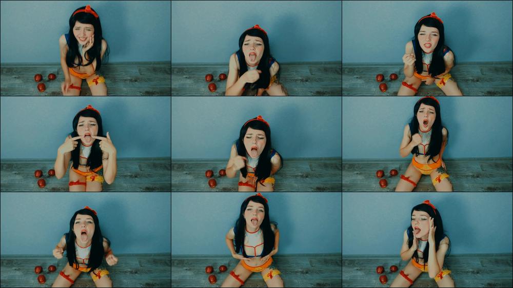 Snow White cosplay - Ahegao and Joi - Jul 27, 2021