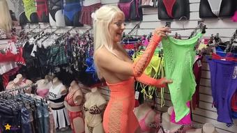 stockingsheelsandboobs 03 02 2022 2350739039 kaitlyn topless shop tour in orange glitter 8 inch heels with nude stockings (stockingsheelsandboobs)