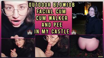 KINGDOM CASTLE BLOWJOB, CUM WALKER & PEE (Shanaxnow)