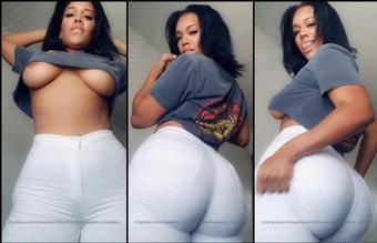 chanelfoxx 02 08 2019 48328534 White Jeans got that ass lookin extra CAKEY  (ChanelFoxx)
