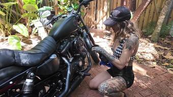 onlyfans 1015422223 it s time for a bit of spring cleaning... with an edge of course surfwithclaire is showing you how she cleans her beloved harley onlyfans.comsurfwithclaire (onlyfans)