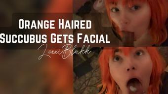 Orange Haired Succubus Takes Facial (Lexxiblakk)
