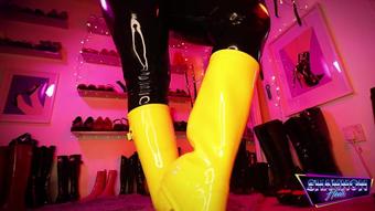 Latex Femdom Stops Ur Cum (Shannon Heels)