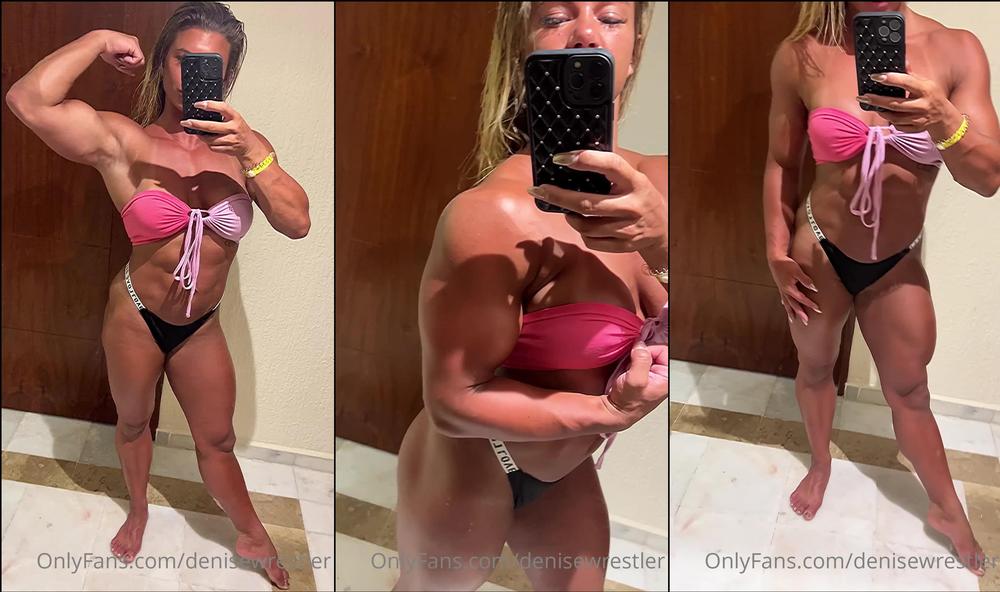 deniseanders 02 08 2022 2544985649  I just love flexing my tanned body in the mirror, bouncing my biceps and making m