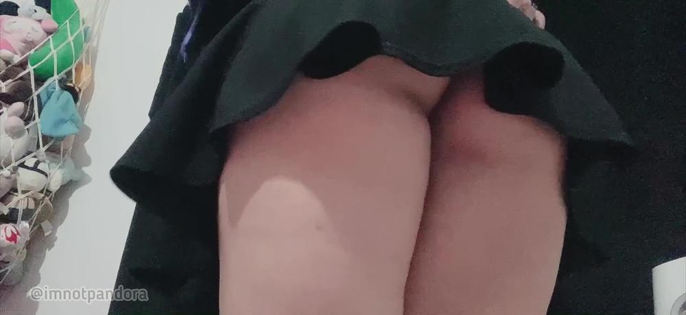 imnotpandora 967624191 a little tease of what i wear under my skirt