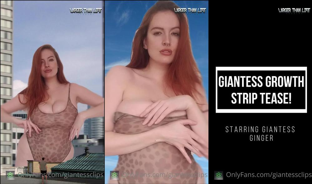 giantessclips 27 01 2023 2744254132 Giantess Growth Strip Tease   starring Giantess Ginger (@theladystrides) For more Giantess