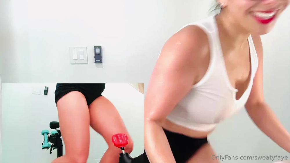sweatyfaye 03 05 2023 2859853823 today was a such a wet workout it was so wet because i strapped a vibrator to my bike s
