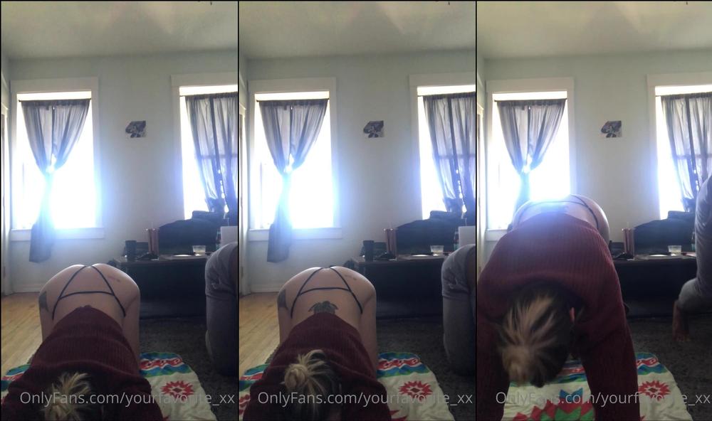 daddysfav_x 06 06 2020 380911470 Just some morning yoga with my boooo. Trying to stay healthy   sane in these trying times.