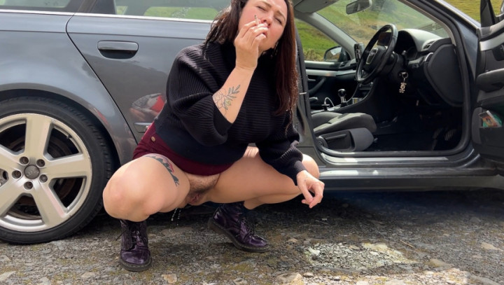 Stranger catches me peeing, smoking & masturbating in my car - April 03, 2024