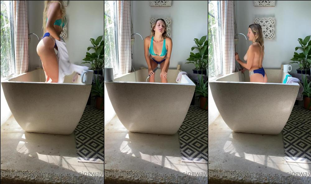 chelseawaves 22 05 2020 348211628 first ever bathtub vid just got out of the water from a little surf at the river mou