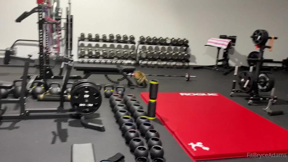 fitbryceadams 201442741 2021 10 01 After a good dinner sometimes we pop by the gym and say hi to LB â¤ï¸ And play!