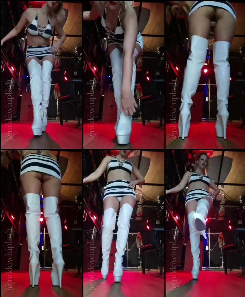 nikkiwhiplash 10 01 2023 2739505220  worship my shiny white patent thigh length boots 