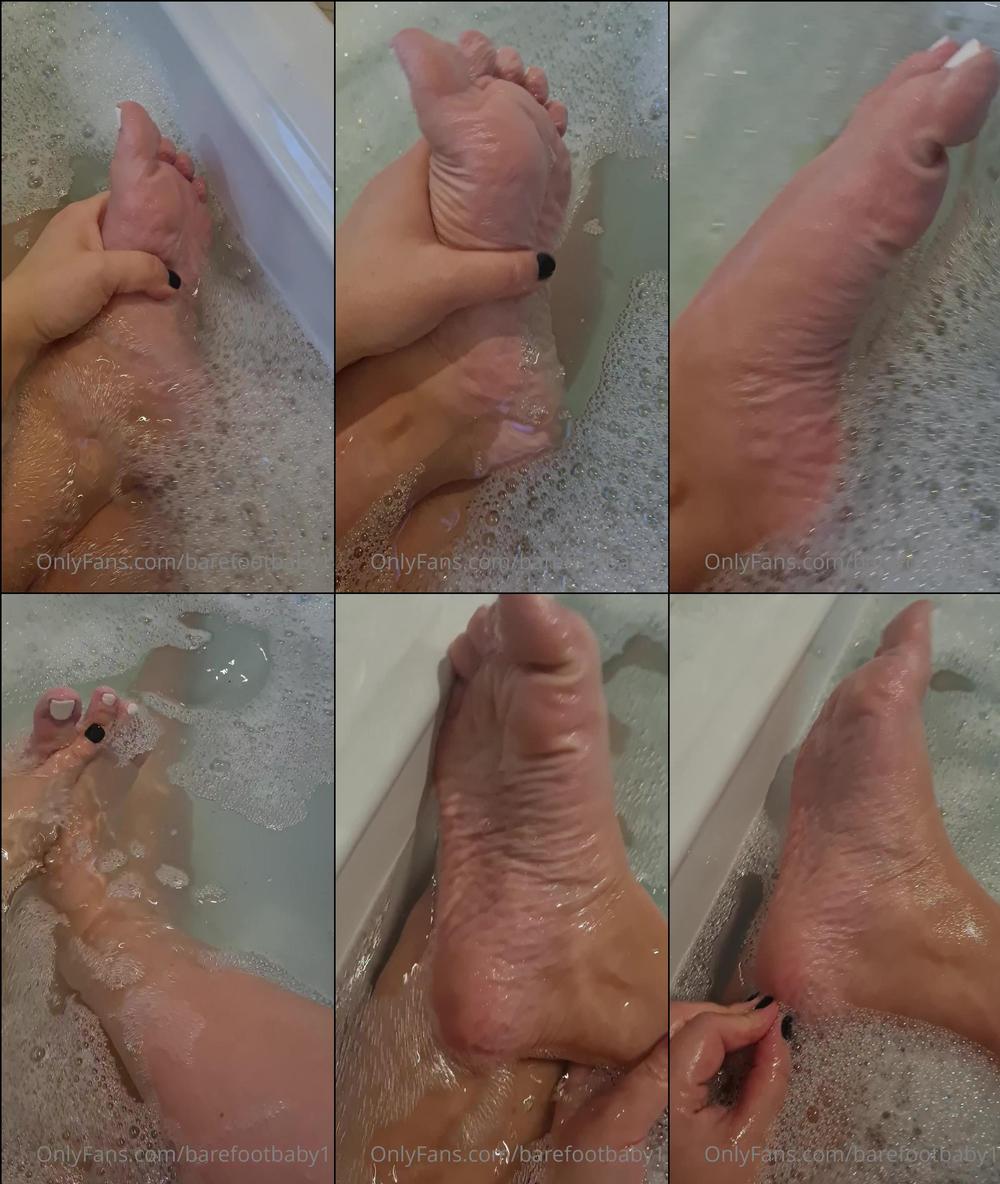 barefootbaby1 30 03 2022 2409441706 Very wrinkled soles after a long soak in my hot bath â¤ now time for bed. Sweet dreams 