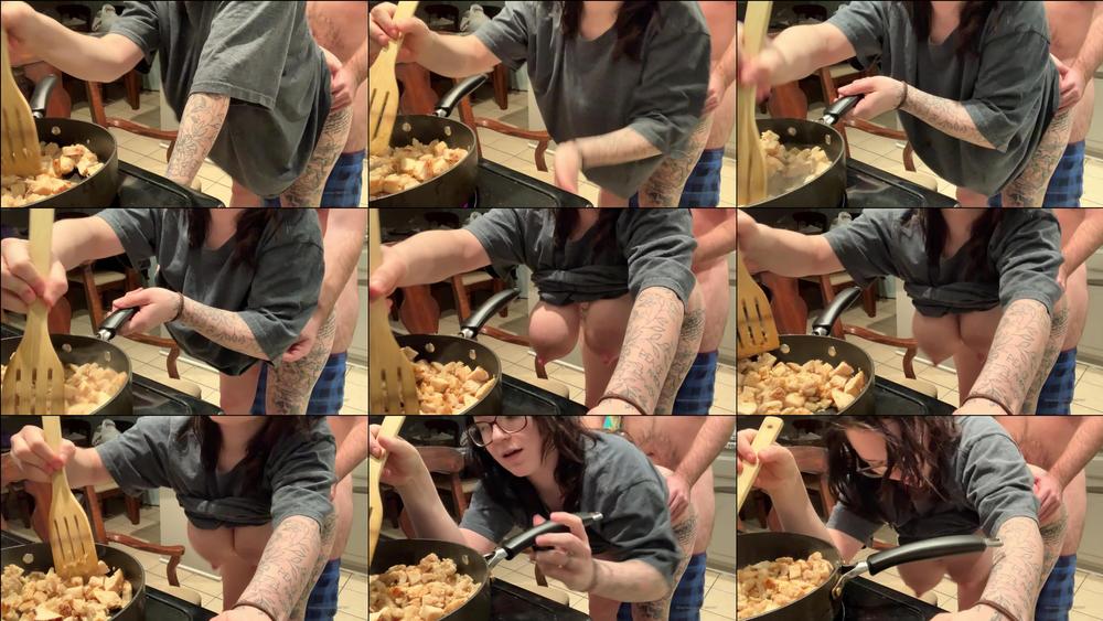 cumnrise 08 02 2020 144613799 My titties were bouncing so much it was hard to keep cooking   this felt so good, I love h