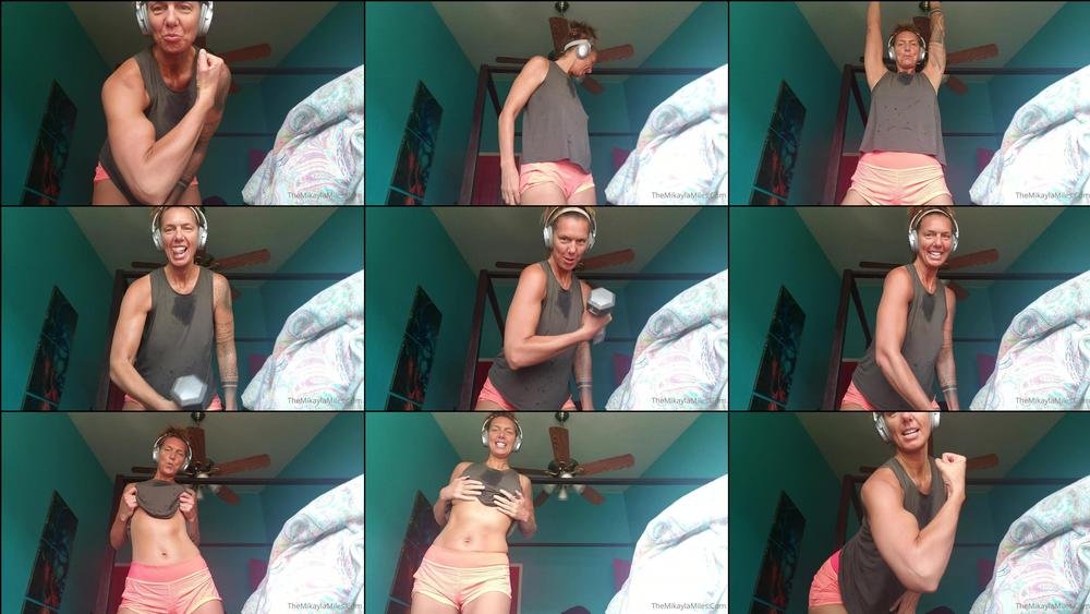 themikaylamiles 03 05 2020 279861240 Working Out Makes Me Horny mikaylamiles mikayla workout fitchick amazon giantess go