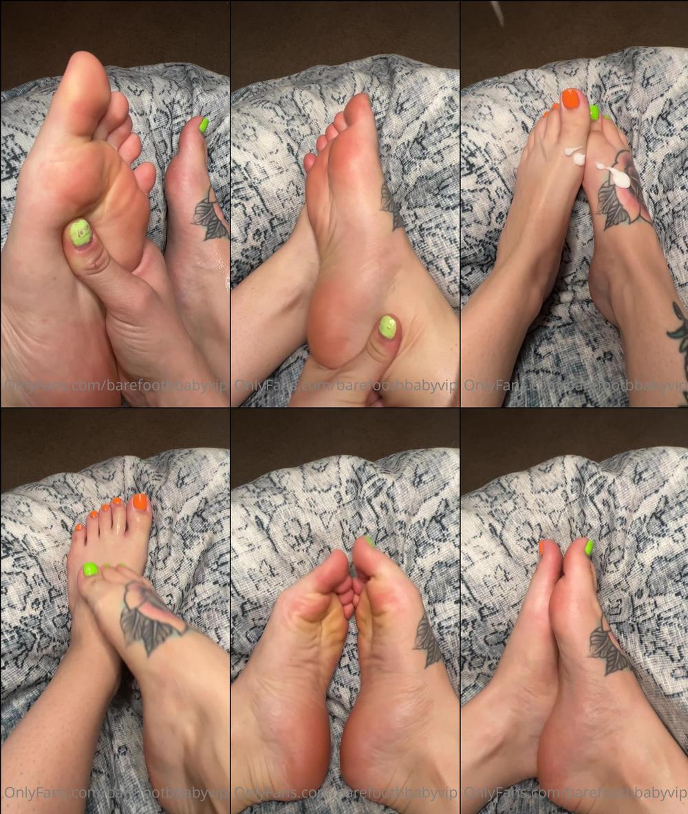 barefootbbabyvip 16 06 2022 2490725567 lotion massage 3 i love how slippery and soft it feels when i massage my feet together
