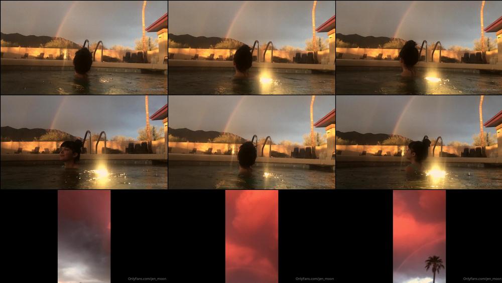 jen_moon 03 05 2021 2098684726 I made a cheesy video. But truly, this rainy rainbow sunset while soaking in the jacuzzi w