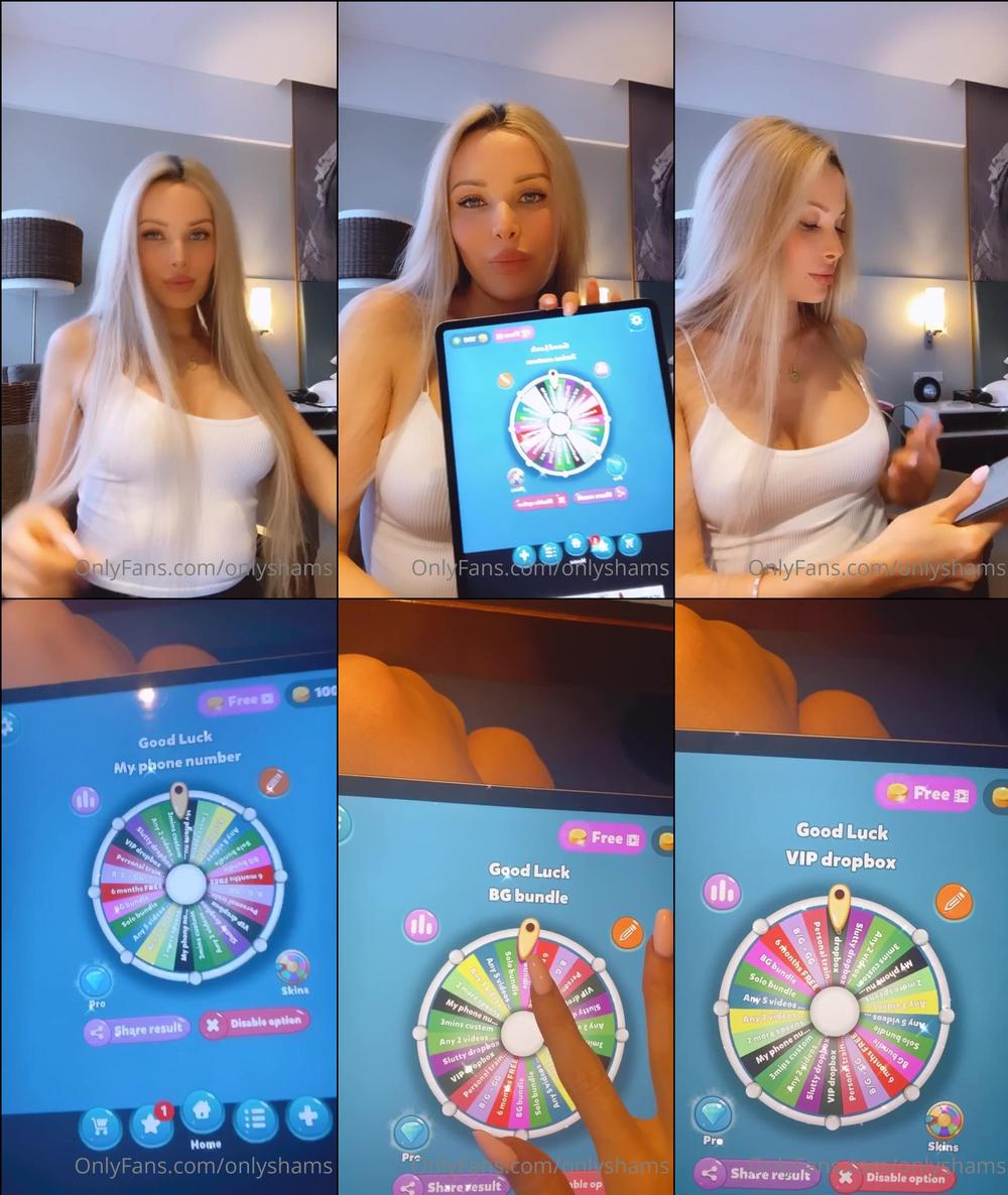 onlyshams 68750952 2020 11 11 LETS PLAY  my new fortune wheel with AMAZING prizes  Iâll do topless spin for you babe  You have 