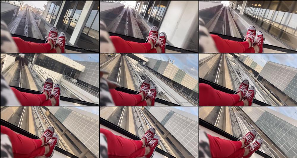 nataliefox 19 03 2021 2059098376 My train ride at the airport  I should have taken them off for you huh