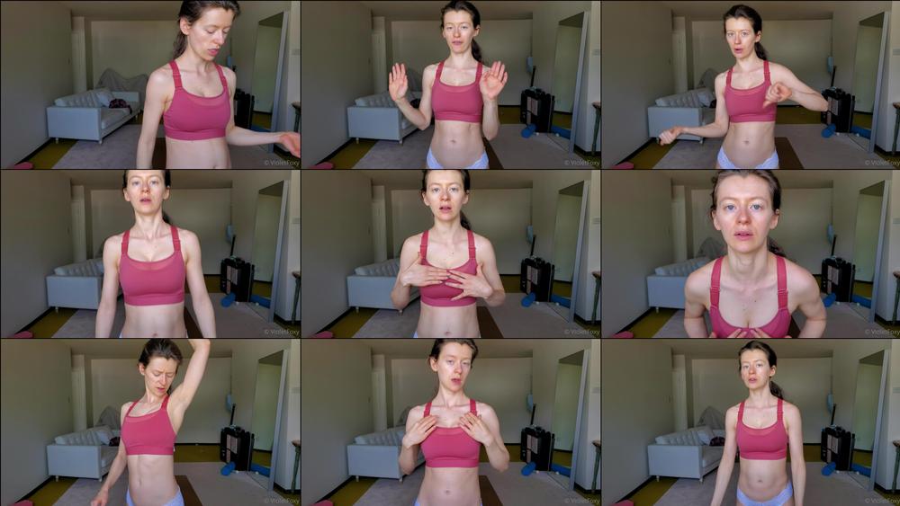 violetfoxy 01 10 2022 2610891505 trying on a sports bra non nude 1