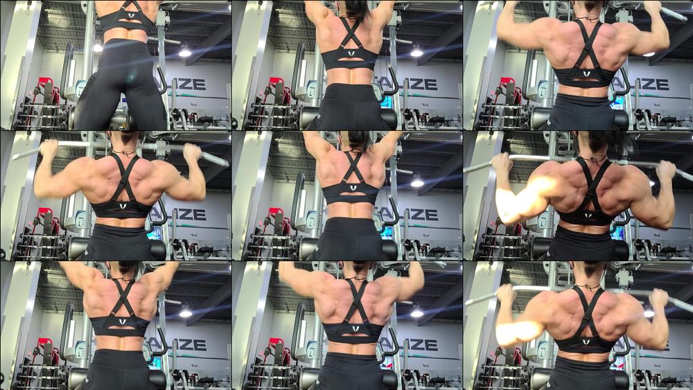musclegeisha 03 12 2020 1377759849 Finished yest with pulldowns. No script this week. Training whatever brings me joy. Musc