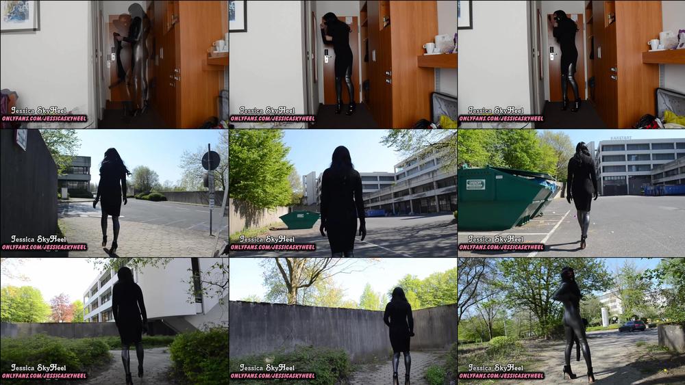 jessicaskyheel 12642012 unterwegs in latex und high heel stiefeletten 1. wie findet ihr die kombination 1