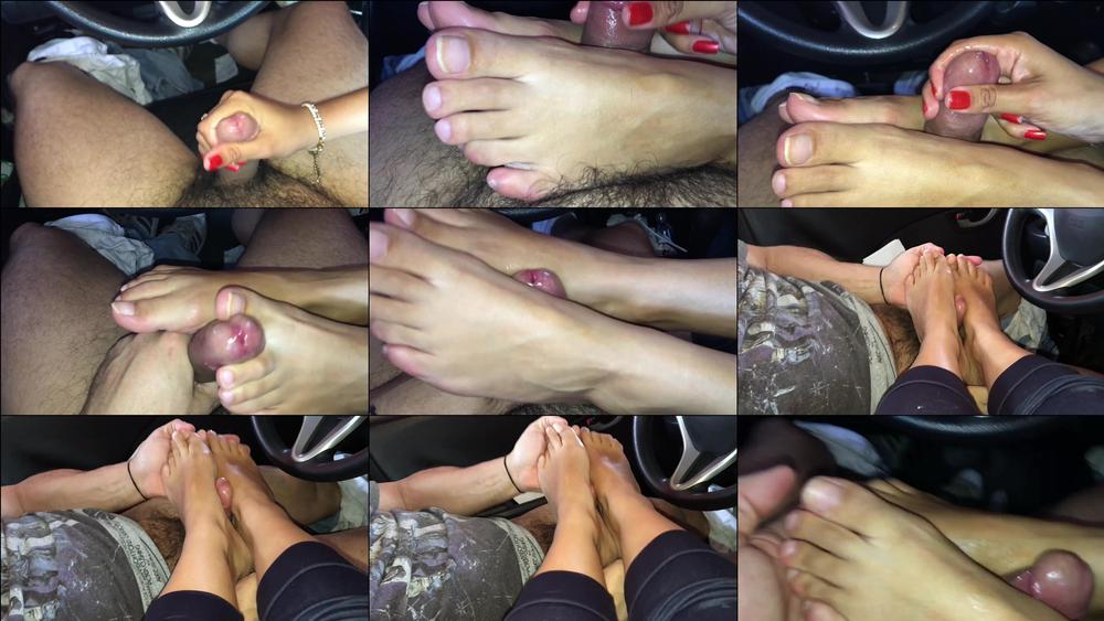 FOOTJOB HANDJOB AND HER POV SCENE - October 14, 2023