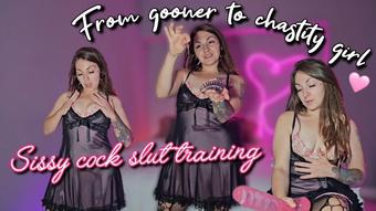 From gooner to chastity girl sissy training - September 20, 2023 (Spookybunz)