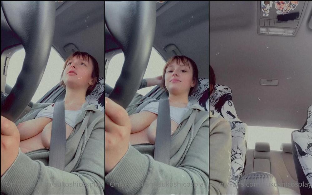 sukoshicosplay 09 03 2021 2050421240 Just trying out driving with my tits out and Iâm pretty sure some dude sped up to see th