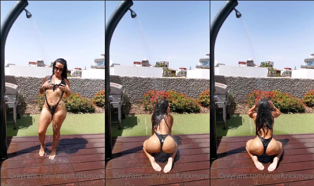 angelcrickmore 08 09 2020 856500174 So hot today  Love the shower by the pool 