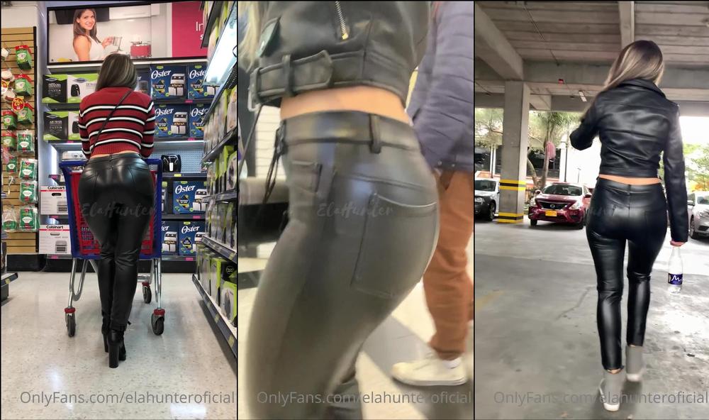 elahunteroficial 07 04 2021 2075369981 modelando mis pantalones de l tex en el supermercado modeling my latex pants in the 