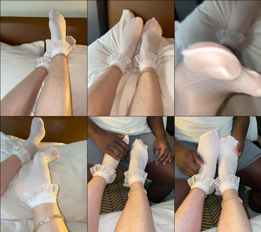 goddessfendi 04 04 2023 2827524460 I love cute lil socks w ruffles and how you can see my toes through them